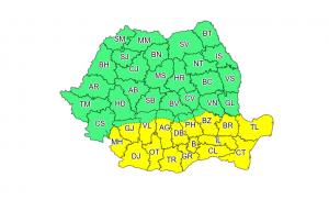 Cod Galben de furtuni și caniculă. România trece de la o extremă la alta, sunt așteptate vijelii, grindină și descărcări electrice