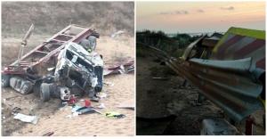 Un șofer de 23 de ani a murit, după ce a plonjat cu TIR-ul într-o prăpastie adâncă de 20m. Tânărul își serbase, joi, ziua de naștere