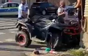 Mamă şi copil, loviţi din plin pe trotuar de un ATV, la Arad. Făptaşul, un bărbat băut, s-a făcut imediat nevăzut