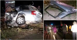 Audi rupt în copac la ieșirea din Bragadiru, în Teleorman. Șoferul, un tânăr de 25 de ani, a murit pe loc
