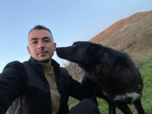 În urmă cu două luni era călcat intenționat de un șofer, acum se caută un om și o casă pentru cel mai cuminte și blând cățel din Cluj