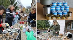 Cum arată "lumânările de tranșee" din cutii de conserve, făcute pentru soldații ucraineni
