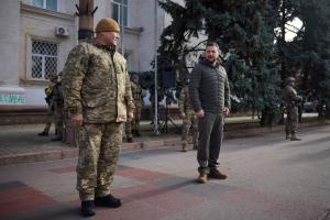 Volodimir Zelenski a vizitat oraşul Herson, după retragerea trupelor ruse, la nouă luni de la invazie. "Suntem gata pentru pace"