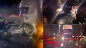 Accident cu 2 morți în Timiș, între Coșava și Cosevița. O mașină s-a izbit puternic de un TIR