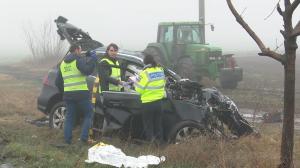 Om de afaceri din Buzău a murit într-un cumplit accident pe Drumul Morții E 85. Impactul a fost atât de violent, încât motorul a sărit la peste 5 metri distanță