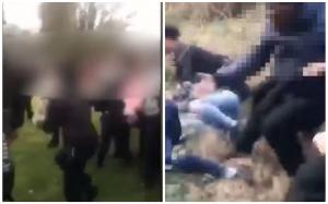Două eleve au fost călcate în picioare și aruncate într-un lac de un grup de 30 de adolescenți, în Anglia. Momentul a fost filmat