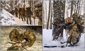Cum se antrenează comandourile româneşti la -20 de grade. Militarii de elită ai Armatei Române şi-au testat limitele