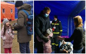 Cine este Mila, fetița din Ucraina care l-a îmbrățișat pe Klaus Iohannis într-un cort pentru refugiați din Vama Siret. I-a cerut ciocolată