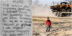 Băiețel de 9 ani, scrisoare pentru mama ucisă de ruși: "Voi fi bun, ca să vin la tine în Rai. Nu te voi uita niciodată"