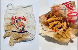 Cartofi prăjiţi de la McDonald's, vechi de 63 de ani, găsiţi de o familie în pereţii casei din SUA. Soţul s-a gândit că ar putea să-i mănânce