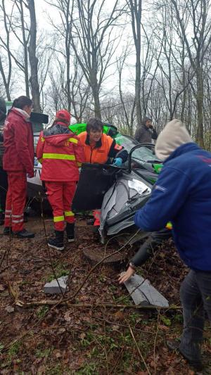 Accident la Raliul Maramureșului: Copilotul a fost dus la spital, iar probele au fost anulate