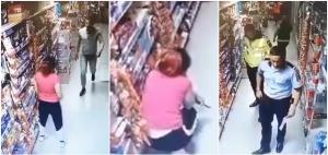 Tânără bătută crunt într-un magazin din Maramureș. Un bărbat a luat-o la pumni și picioare printre rafturi, în fața clienților