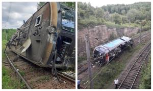 O locomotivă a deraiat între Petroşani şi Simeria. Mecanicul este rănit