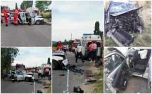 Accident cu şapte victime în Hunedoara. Planul roşu de intervenţie a fost activat. În maşini se aflau şi 5 copii