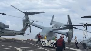 Momentul prăbușirii unui MV-22 Osprey care încerca să aterizeze pe un portavion american. Imaginile, publicate în premieră la 5 ani de la tragedie