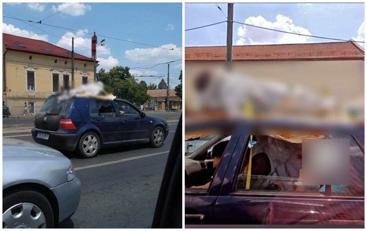 S-au plimbat cu un „cadavru” pe maşină. Mai mulţi tineri artişti i-au pus pe jar pe poliţiştii din Timişoara