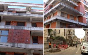 A început demolarea unui celebru bloc din Bucureşti, construit ilegal: "Bucăţică cu bucăţică"