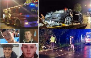Patru adolescenţi de 18 şi 19 ani au murit pe loc într-un teribil accident. Maşina în care se aflau s-a izbit de un copac şi a ajuns în şanţ, în Italia