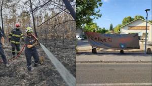 Ajutor românesc pentru stingerea incendiilor de vegetaţie din Franţa. 37 de pompieri au intervenit cu mai multe autospeciale şi drone