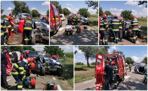 Opel făcut praf, după ce s-a izbit de un copac, în Botoşani. Doi soţi de 50 de ani, victime în accident