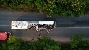 Primele imagini ale accidentului din Bulgaria, în care au murit 3 români, filmate din dronă. Intervenţie contracronometru pentru salvarea victimelor