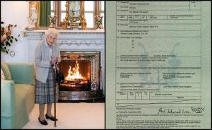 Certificatul de deces al reginei Elisabeta a fost publicat. Ce scrie pe document la cauza morţii