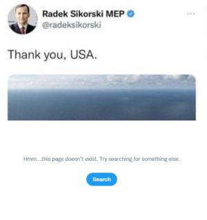 Fostul ministru polonez, care "mulţumea" SUA după scurgerile de gaze din Marea Baltică, și-a sters mesajul