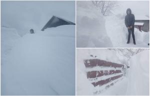 Zona din România unde stratul de zăpadă a depăşit 2 metri: "Mulțumim lui Dumnezeu"