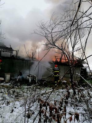 Un bărbat de 58 de ani s-a ales cu arsuri, după ce a încercat să stingă incendiul care i-a cuprins casa, în Giurgiu. Pompierii au salvat 17 pisici din locuință