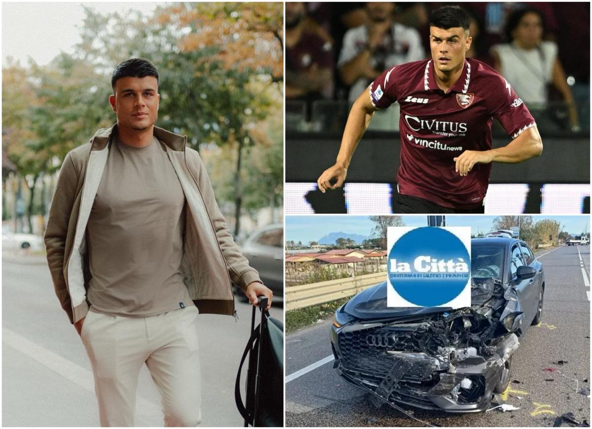 Il calciatore Flavius ​​Daniliuc, coinvolto in un incidente stradale.  Il difensore della Salernitana si è schiantato con l’Audi su un camion in Italia