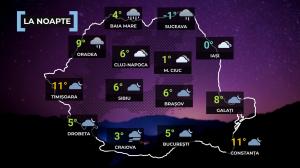 Vremea de mâine 2 decembrie 2023. Diferențe mari de temperatură: 3 grade în Moldova, 21 în Dobrogea