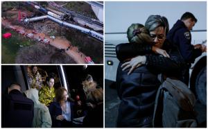 Pasagerii care au scăpat cu viaţă din "trenul morţii" din Grecia s-au prăbuşit, în lacrimi, în braţele rudelor: "Am auzit o bubuitură. Apoi, haos"