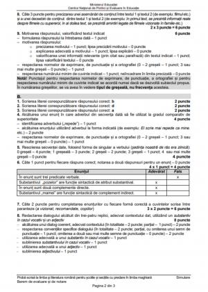 Barem limba română simulare Evaluare Naţională 2023. Cum se rezolvă subiectele