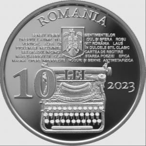 Moneda din argint vândută de BNR cu 440 de lei, fără TVA. Pe ea apare un chip celebru