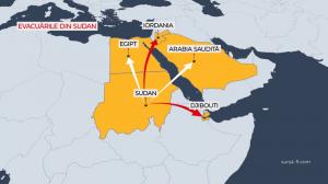 Primii români evacuați din Sudan, la bordul unui avion francez. Țara este măcinată de lupte interne