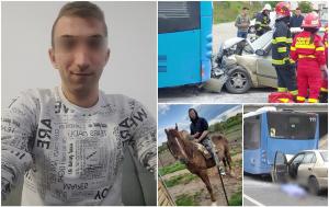 "Nu te vom uita niciodată". Cristi a murit la doar 24 de ani, pe un drum din Sibiu. Tânărul s-a înfipt cu mașina într-un autobuz oprit în staţie 