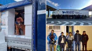 93 de migranți din Bangladesh, Sri Lanka, Nepal, Siria și India, găsiți ascunși în camioane, la Nădlac II