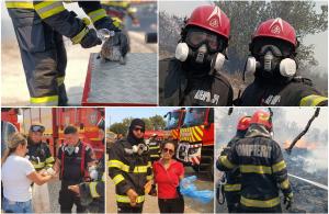 Imagini cumplite din infernul din Grecia. Pompierii români au ajuns pe insula Rhodos
