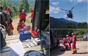 Doi turişti răniţi, salvaţi din Masivul Godeanu. Malul unui lac s-a prăbuşit cu ei, după ce au depăşit zona de siguranţă