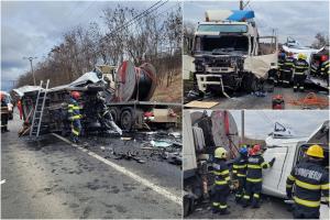 Bărbat de 35 de ani, mort pe loc după ce a intrat cu dubiţa într-un camion pe contrasens, în Târgu Mureş. Celălalt şofer a ajuns la spital