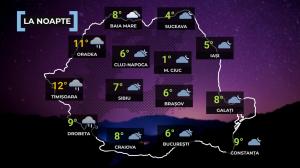 Vremea de mâine 28 martie. Ploile vor pune stăpânire pe aproape întreaga țară. Temperaturile vor fi mai ridicate față de ziua precedentă