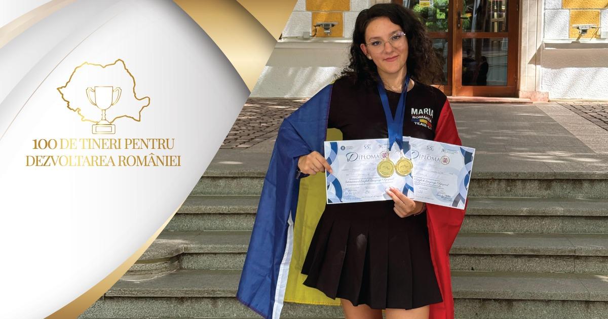 Maria-Lavinia Tudose, eleva care a adus dublu aur României la Olimpiada Internațională de Limba Engleză