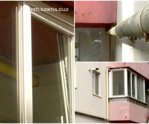 O clujeancă şi-a închis balconul cu tot cu ţeava de gaze a blocului. Are 15 zile pentru a-l demola