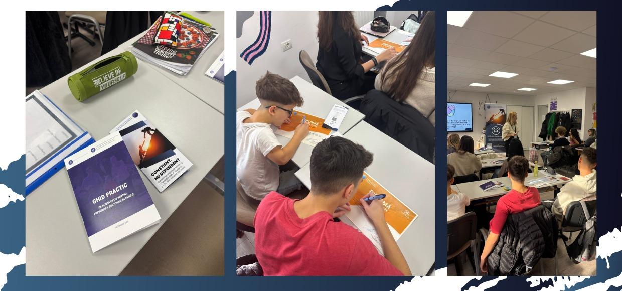 Elevii Liceului Româno-Finlandez, conștienți de pericolul drogurilor în cadrul proiectului „Ora de dirigenţie"