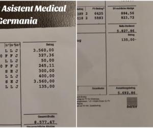 Cât câştigă un român din Germania ca asistent medical. Surpriza când a publicat fluturaşul de salariu