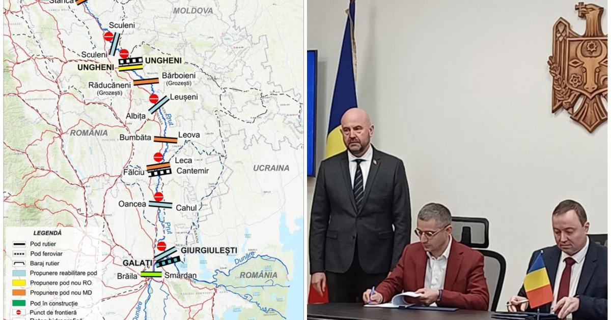 România și Republica Moldova, legate de 4 poduri noi peste Prut ...