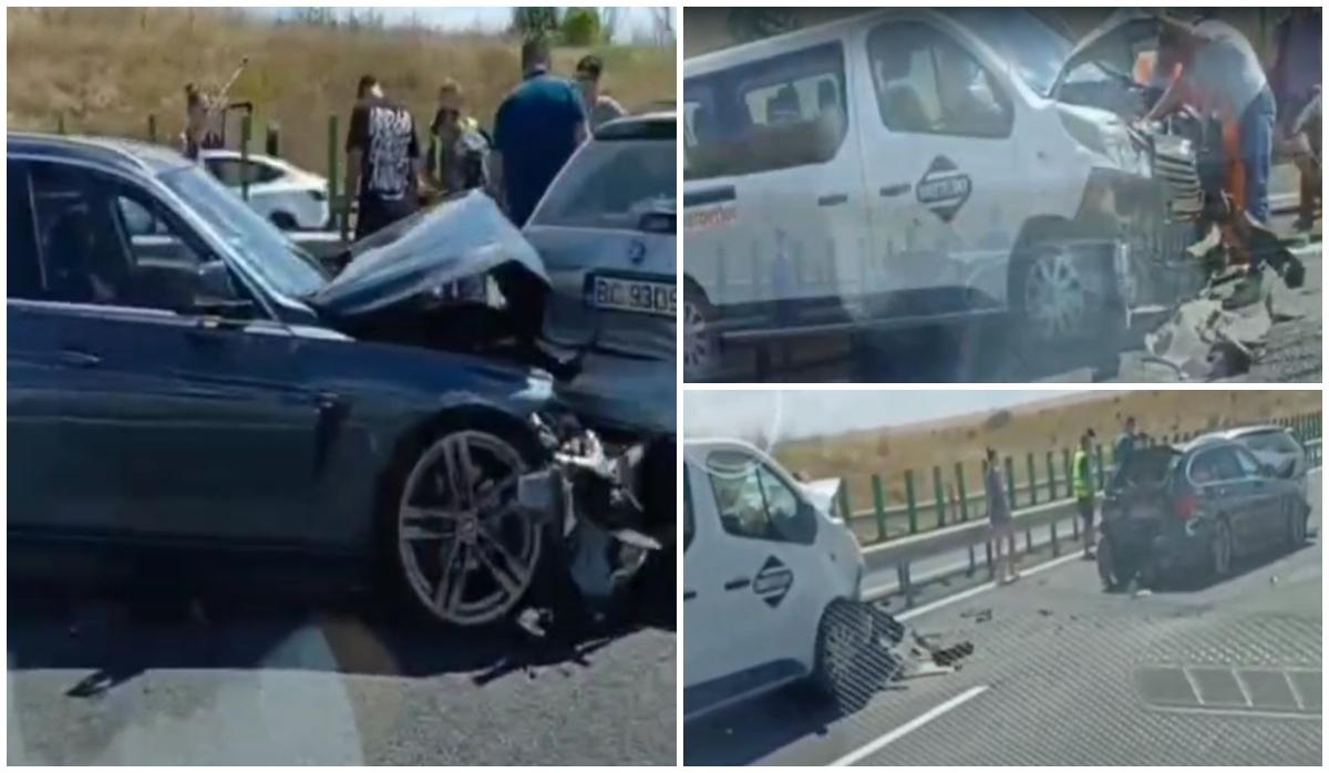 Carambol cu cinci maşini pe A2 Constanța – București. O persoană a fost rănită