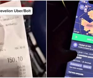 Câţi bani a făcut un şofer de Bolt din Bucureşti în noaptea de Revelion: "Concluzia o trageţi voi"