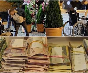 Proprietar de Lexus, cerșetor în scaun cu rotile la Sf. Parascheva. Suma impresionantă strânsă în doar 8 ore