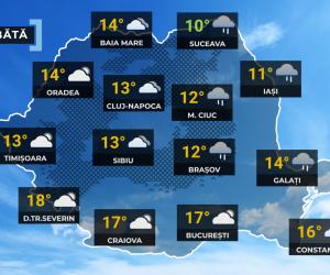 Vremea de mâine 17 octombrie. Iarna îşi intră deja în drepturi. Ninsori şi rafale puternice în mai multe zone